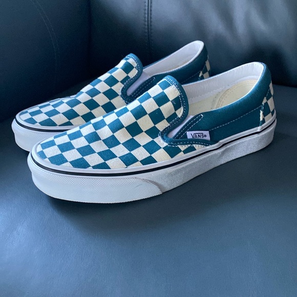 Vans Shoes - blue checkered vans